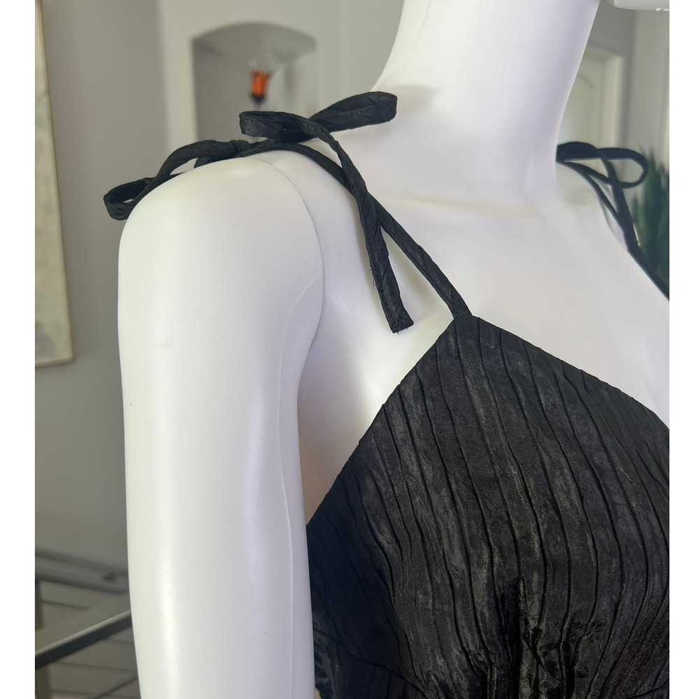 Black Tie-Shoulder Midi Dress - Picture 6 of 14